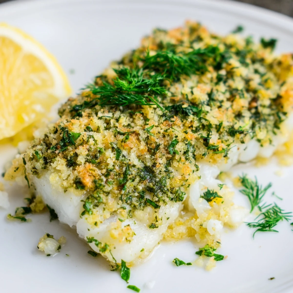 Baked Cod Lemon Herb Butter