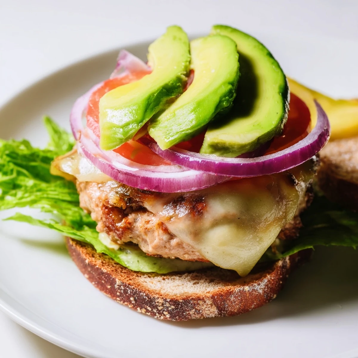 Turkey Burger Avocado Swiss Cheese