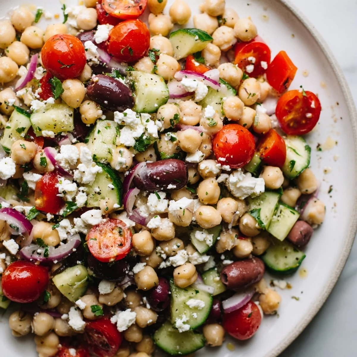 Mediterranean Chickpea Salad Lemon