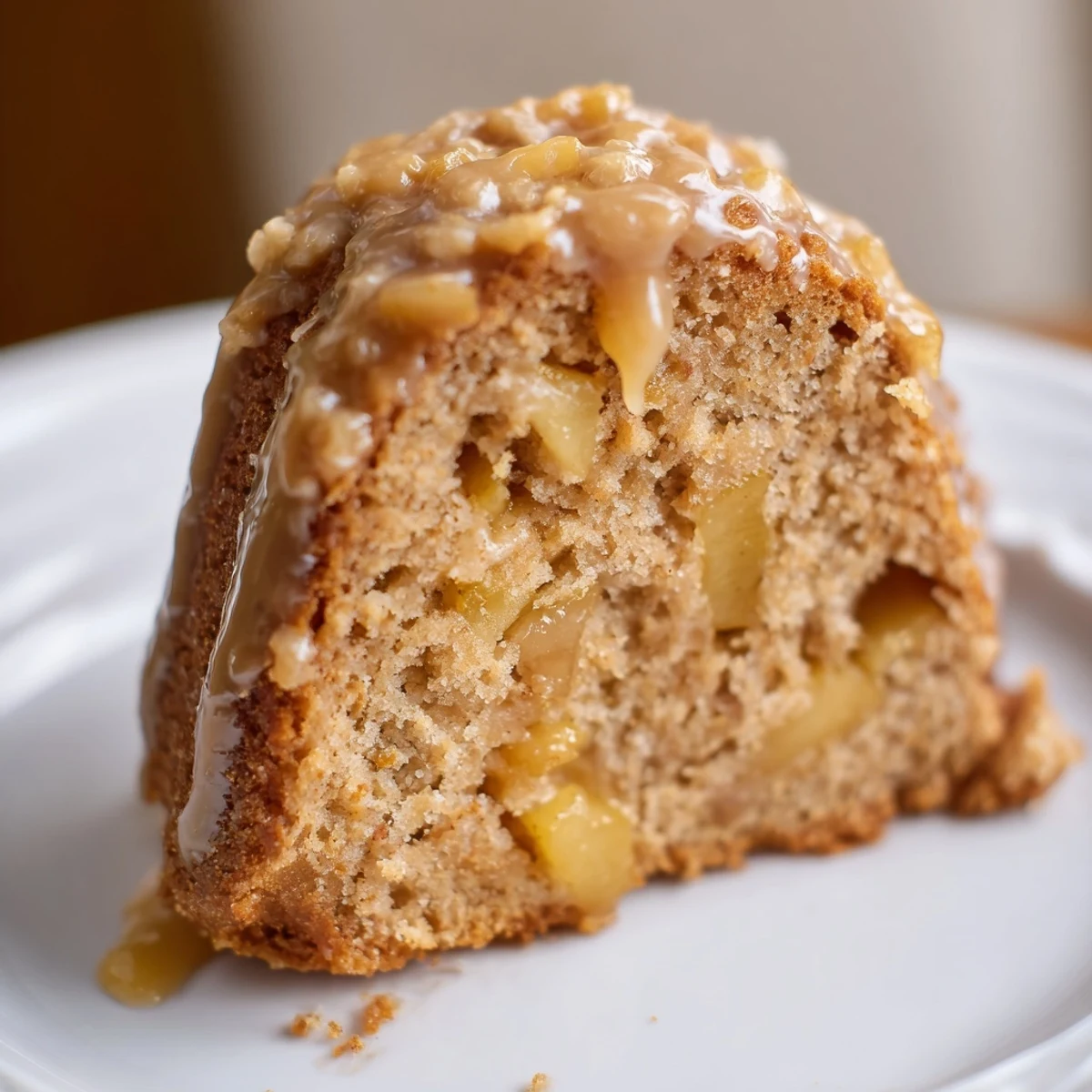 Moist Spiced Apple Cider Bundt Cake cooling on a wire rack with cinnamon sticks nearby, perfect for fall.