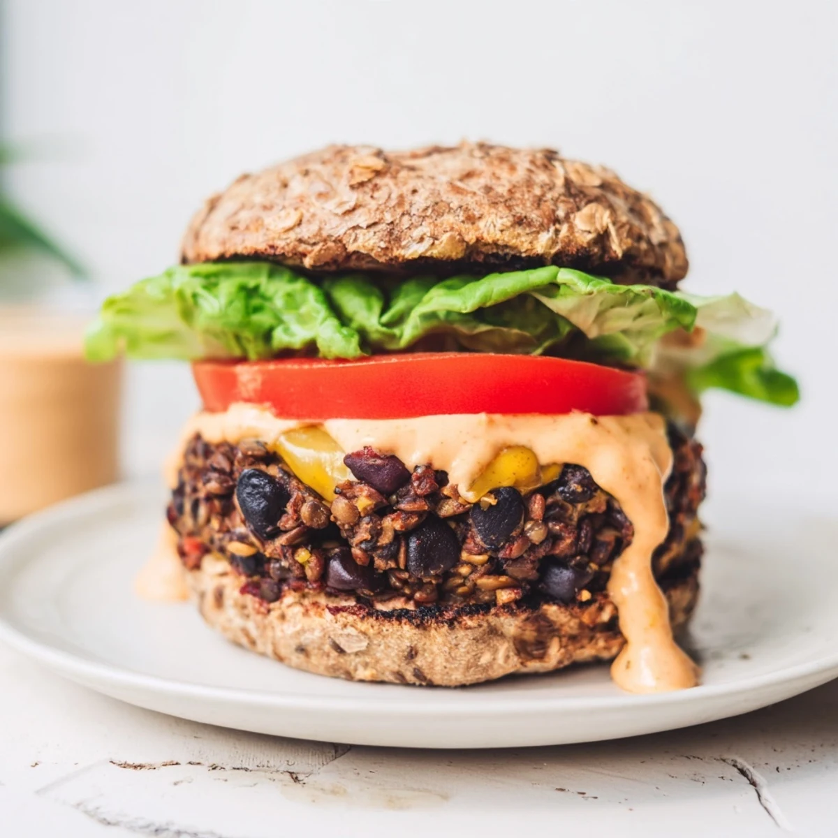 Golden-brown Vegan Black Bean Burger patties sizzling in a skillet with a hint of smoked paprika.
