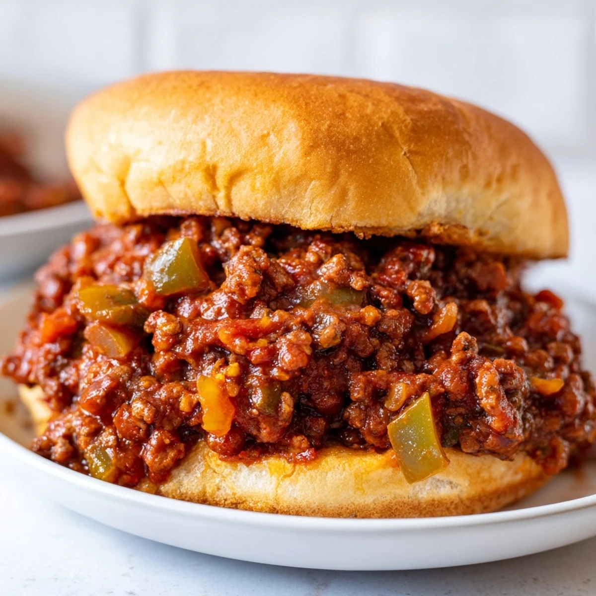 Freshly toasted buns cradling a heaping portion of saucy MVP Sloppy Joes for dinner.