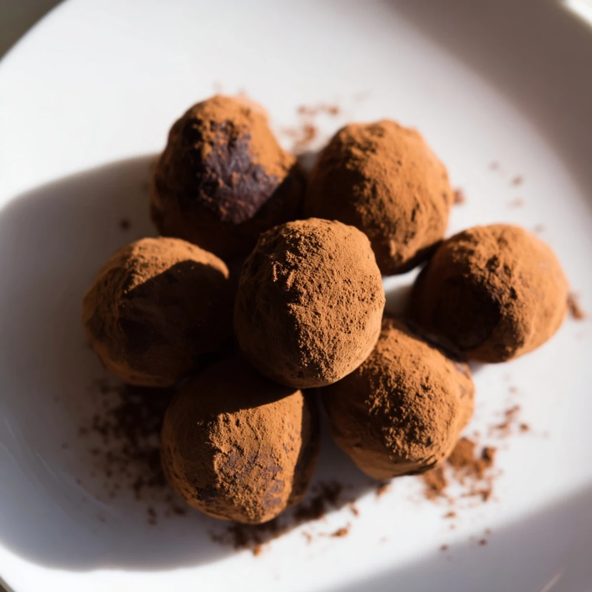 Decadent Irish Cream Truffles with a sprinkle of chocolate coating, perfect for gifting and enjoyed best when chilled and freshly rolled.