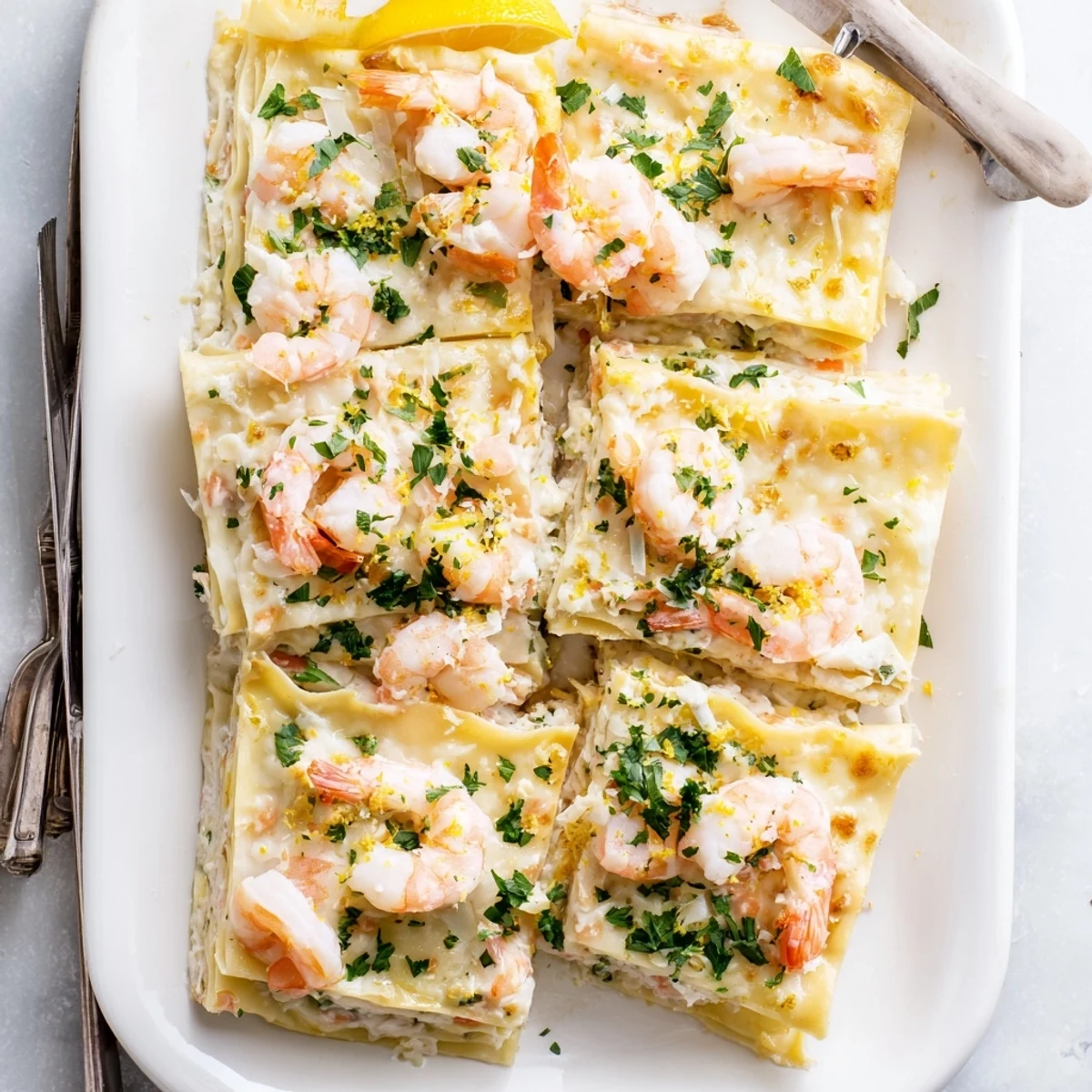 Fresh parsley garnishes this warm Italian-American main dish served for six people.