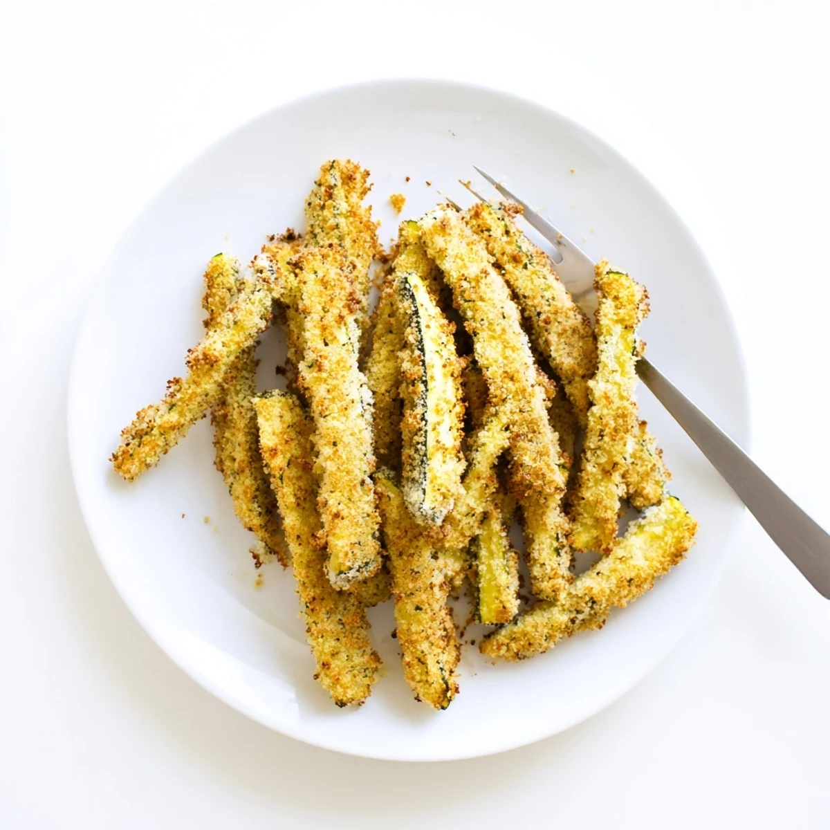 Freshly baked Keto Baked Parmesan Zucchini Fries served with creamy ranch dipping sauce.