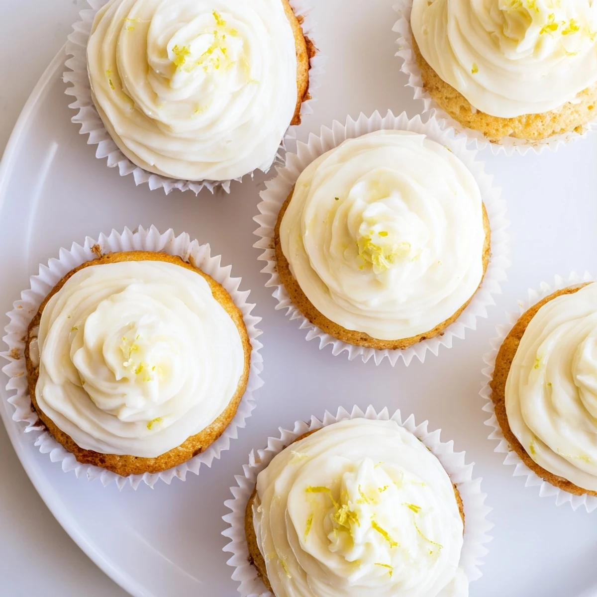 Freshly baked Elderflower Cupcakes with creamy buttercream frosting and edible flowers on top.