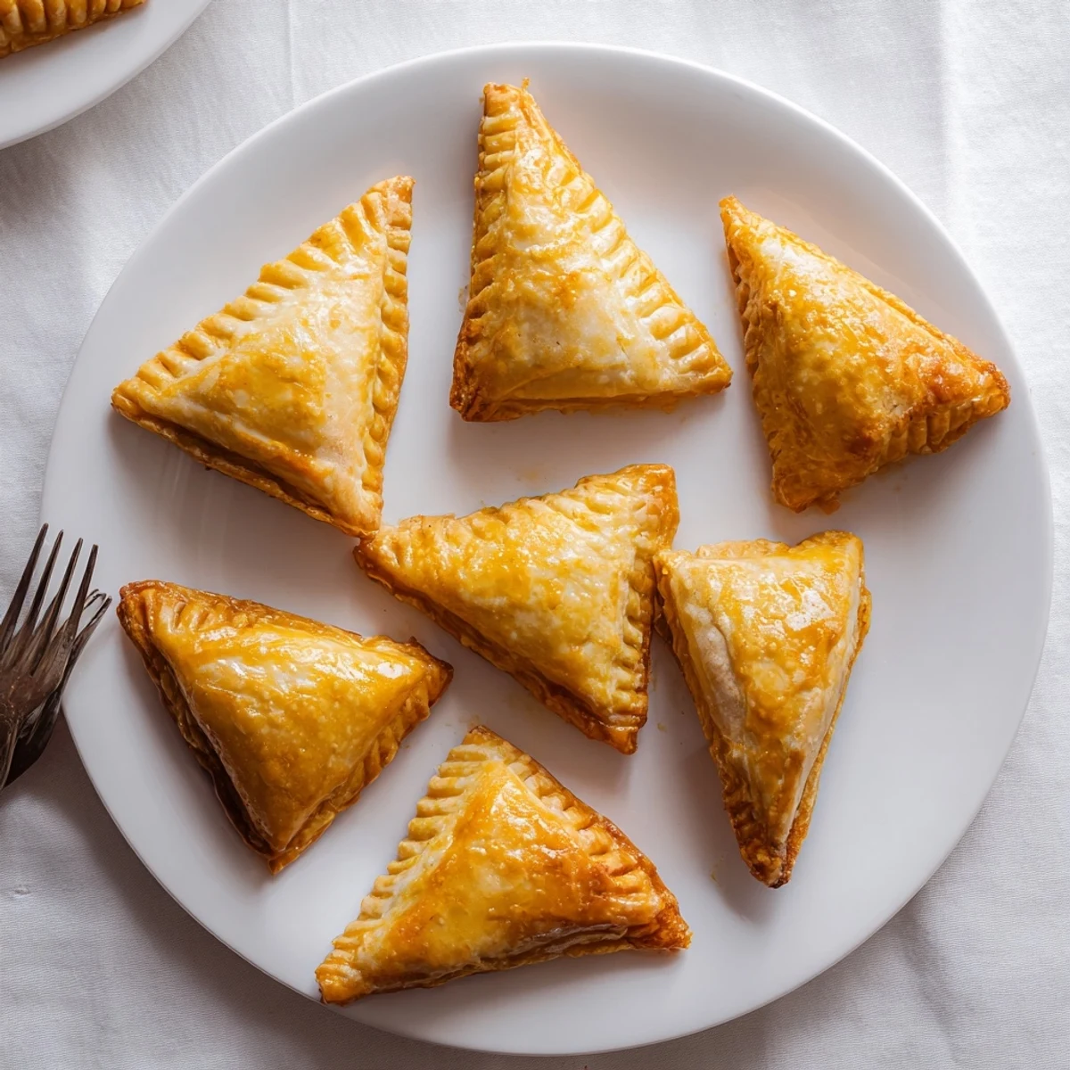 Golden baked curry puffs with beef featuring flaky pastry and savory spiced filling