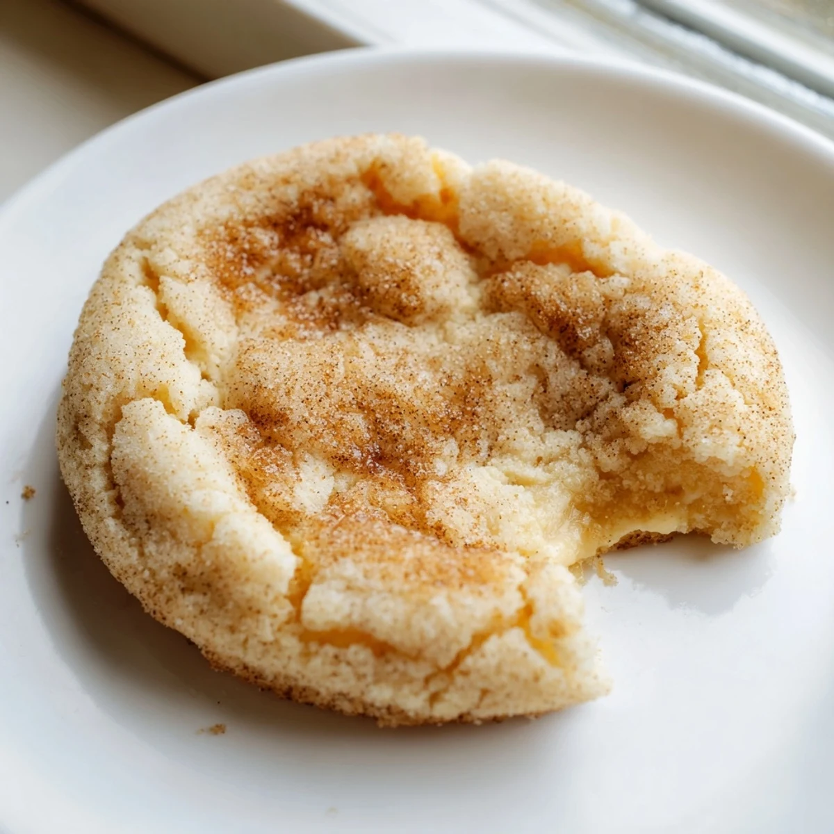Soft baked creme brulee cookies with golden caramelized tops and creamy vanilla centers
