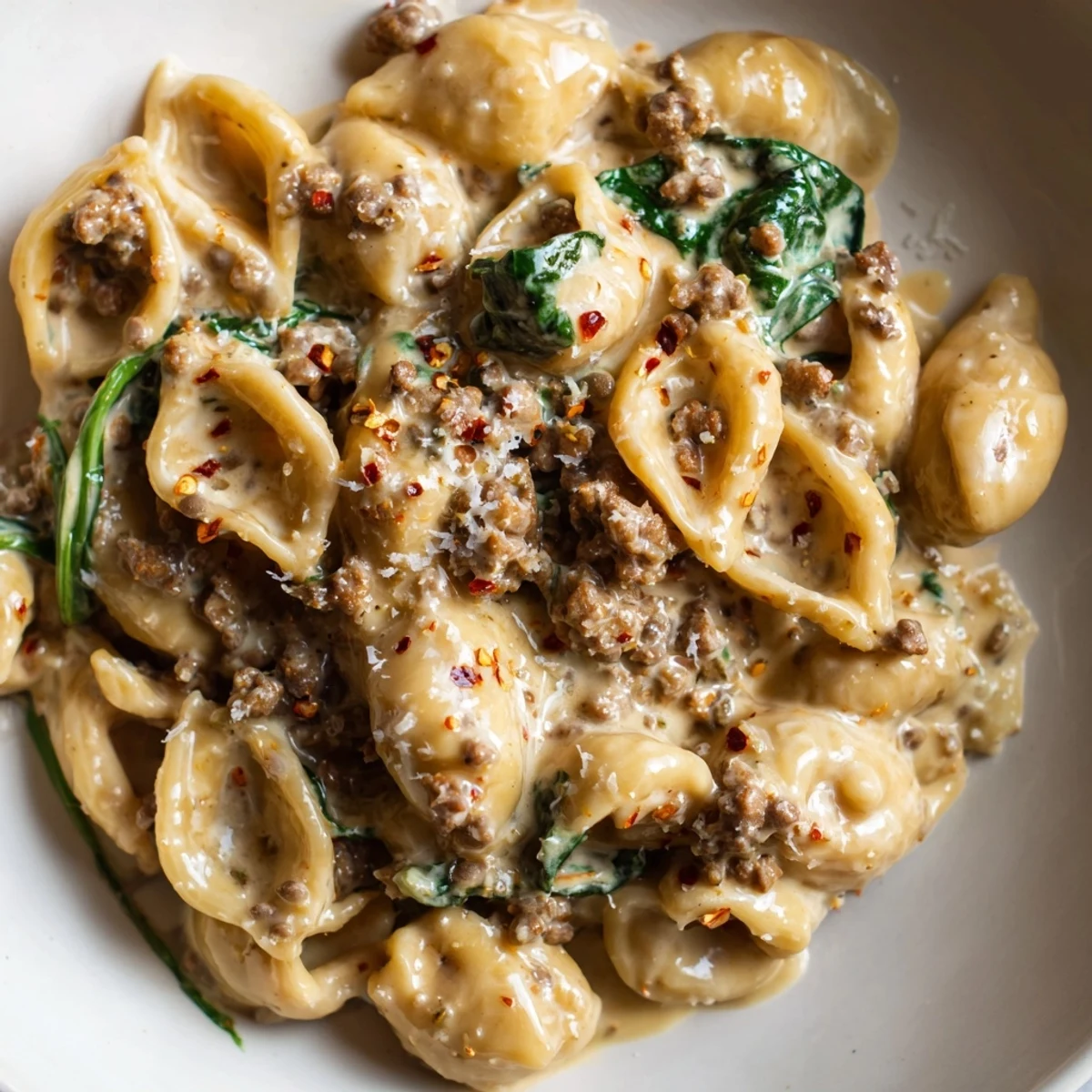 Creamy High Protein Beef Pasta