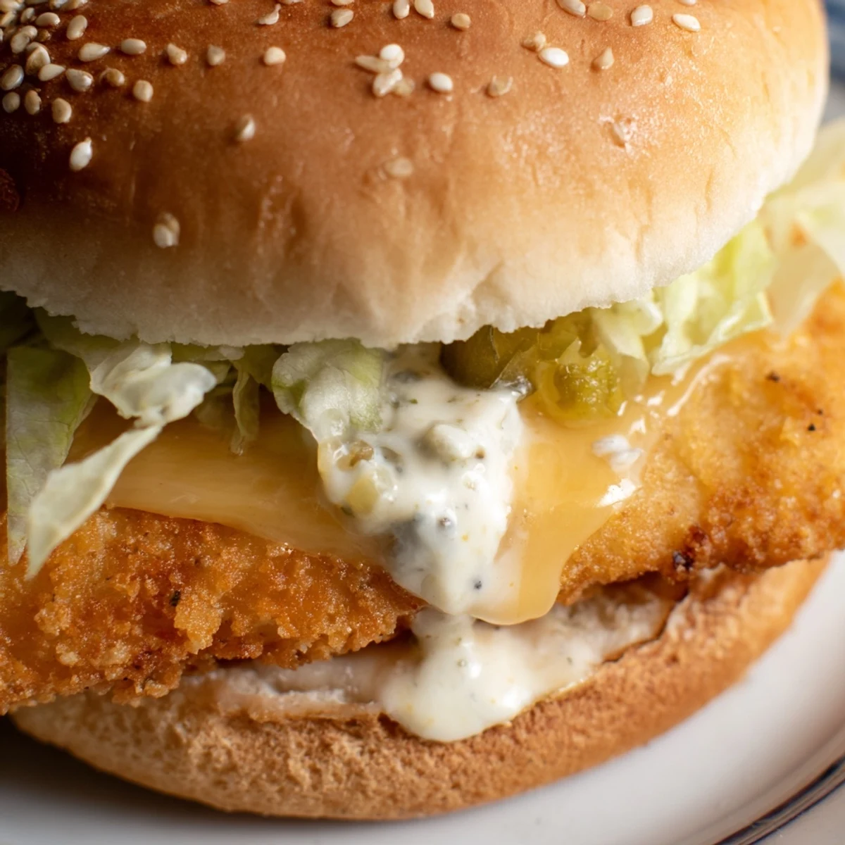 Mini Filet O Fish Sliders arranged on a wooden board with lettuce and zesty homemade tartar sauce