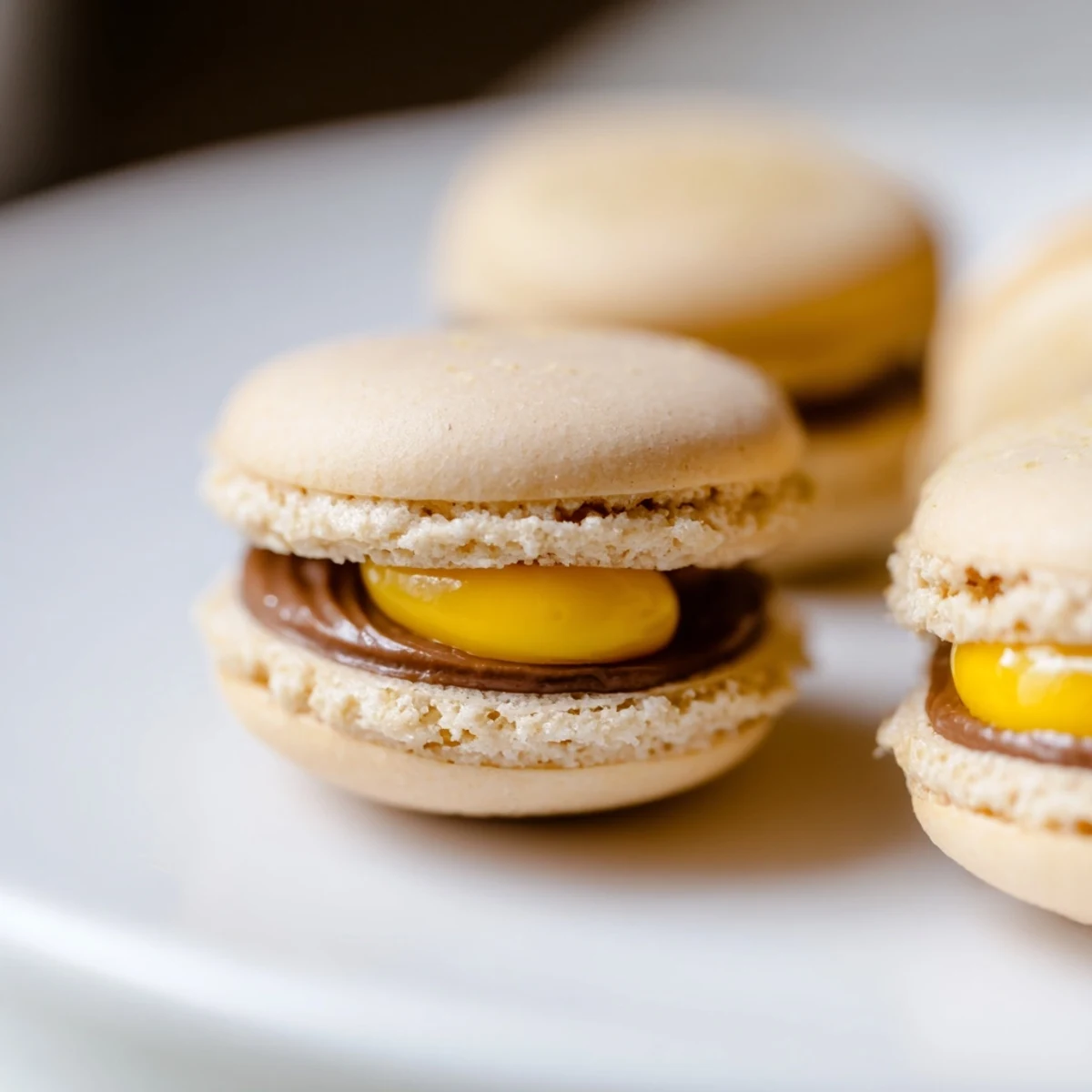 Cadbury Egg Macarons