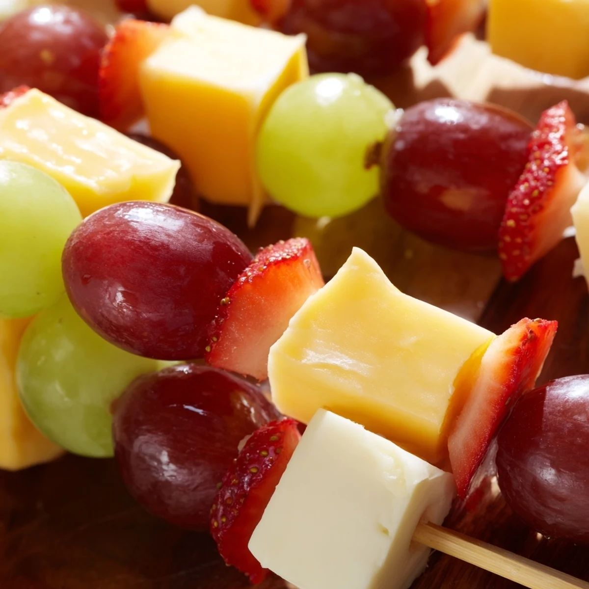 Delicious Fruit And Cheese Kabobs