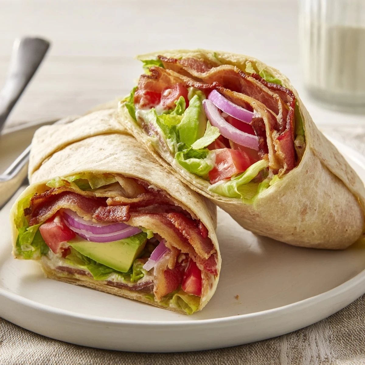 Wrapped in foil, Meal Prep BLT Wraps make an easy portable weekday lunch