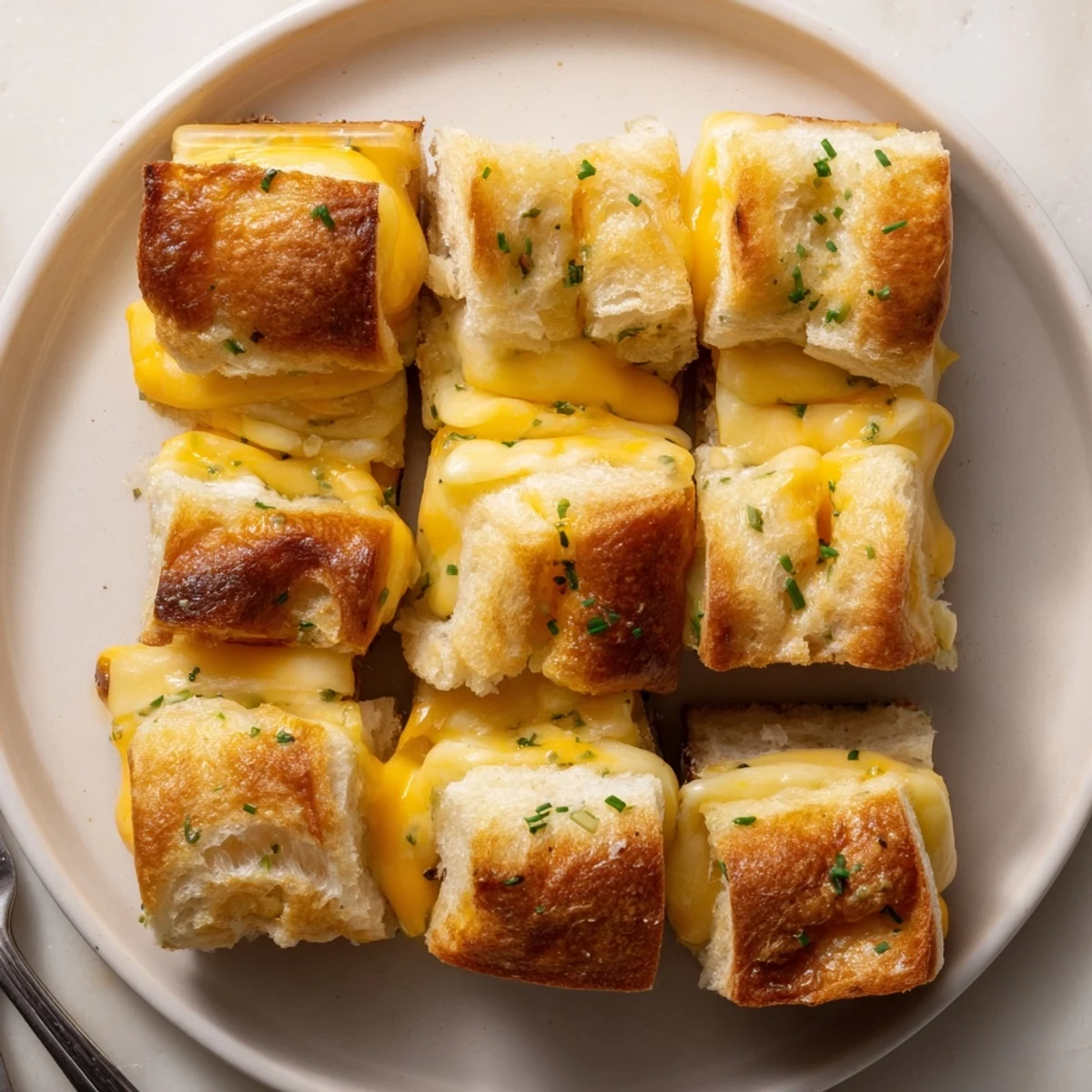 Mini Grilled Cheese Hawaiian Rolls warm, gooey cheddar oozing, brushed with butter