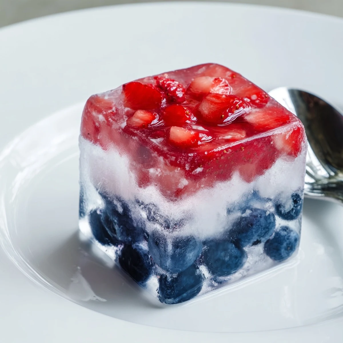 Red White And Blue Ice Cubes Recipe chilling lemonade with colorful frozen fruit layers