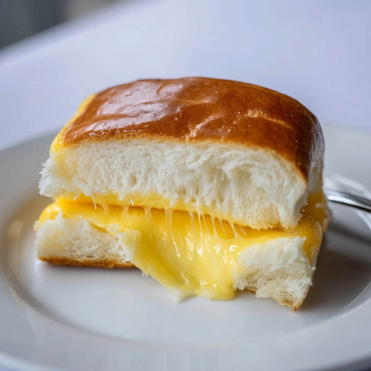 Mini Grilled Cheese Hawaiian Rolls Recipe with gooey cheddar, golden buttered tops