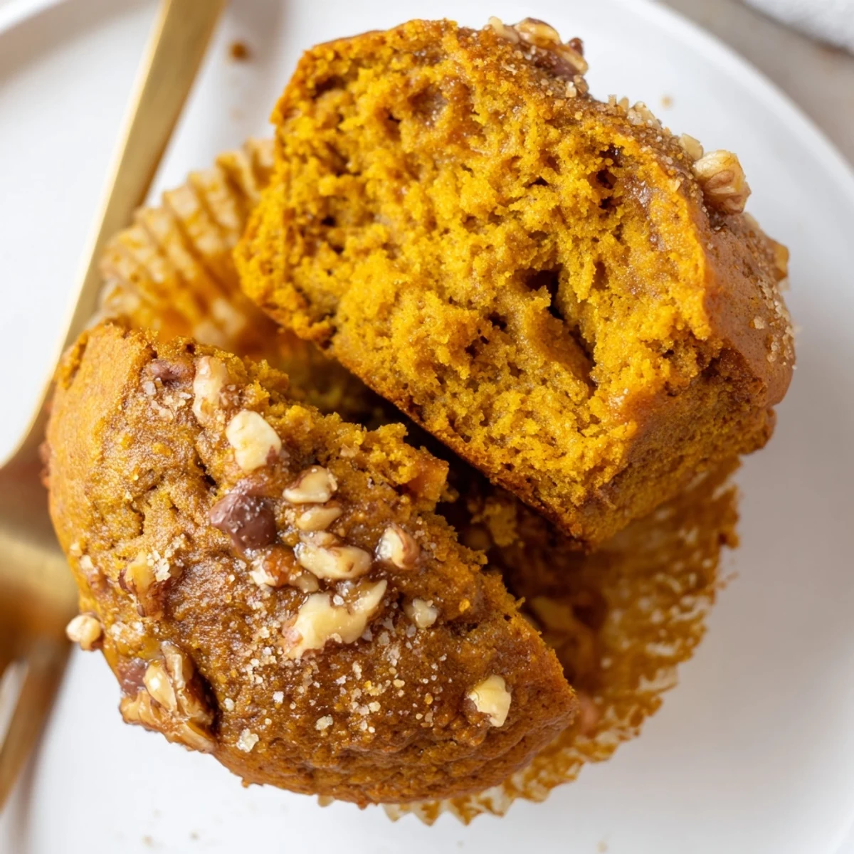 Warm, moist Pumpkin Banana Muffins with golden tops, cinnamon aroma, cooling.