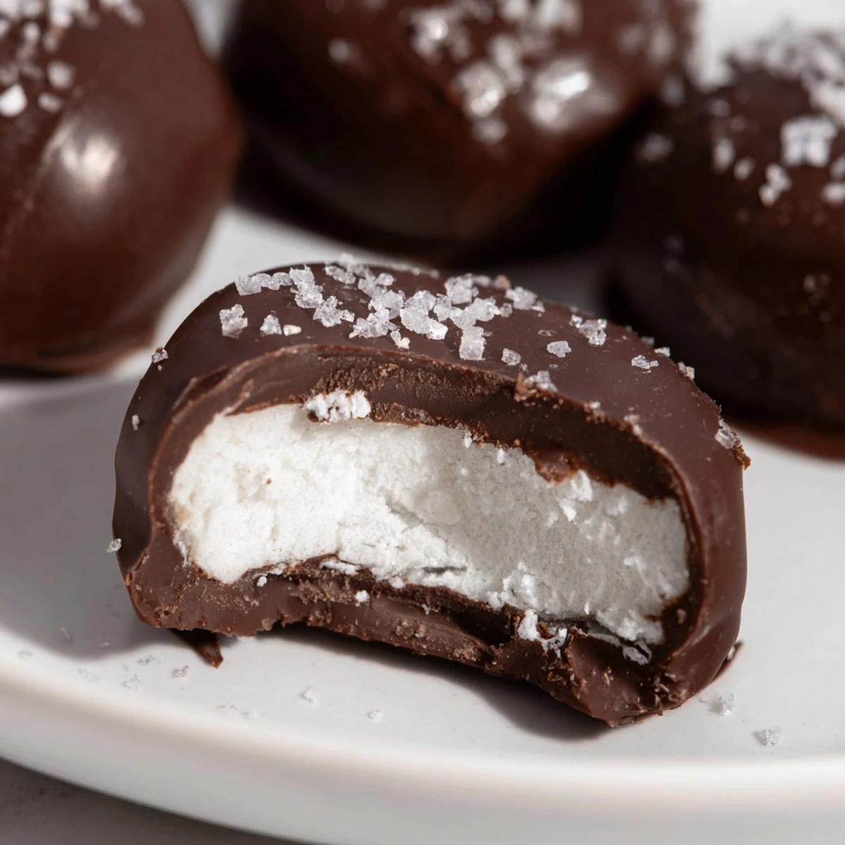 Chilled Peppermint Patties sprinkled with crushed candy, perfect after-dinner treats