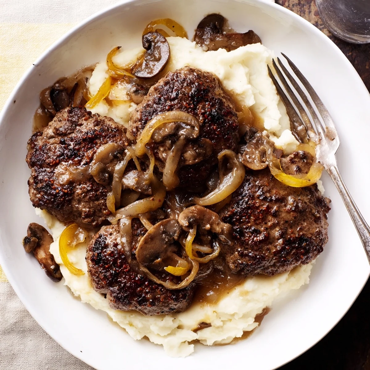 Slow simmered Country Style Smothered Cube Steak Recipe with golden seared edges, savory gravy