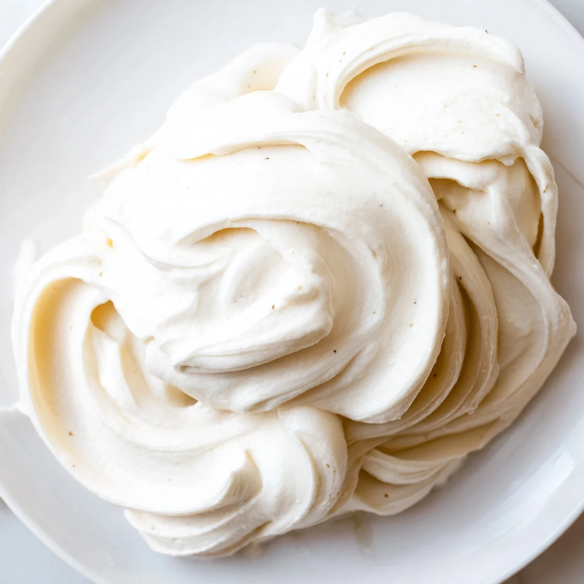 Smooth Italian meringue buttercream spread evenly across golden cupcakes with swirled peaks