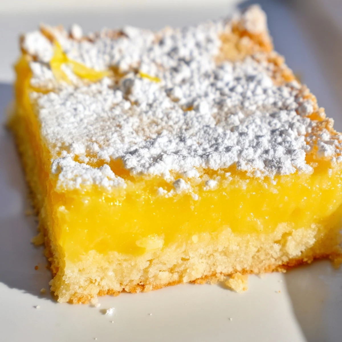 Bright simple lemon bars with tangy custard filling atop a buttery shortbread crust.