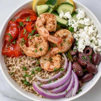 Greek Shrimp Mediterranean Bowl